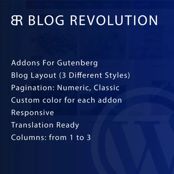 Blog Revolution for Gutenberg WordPress Plugin